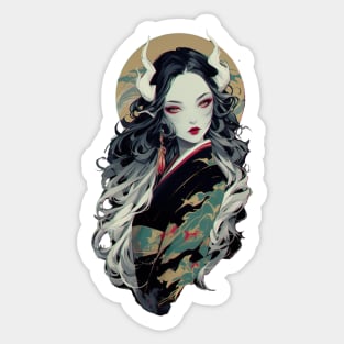 Japanese Demon Lady Sticker